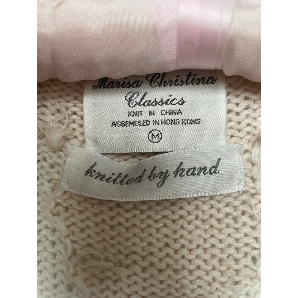 Vtg Marisa Christina Classics Hand Knitted Easter Sweater Medium Bunnies Rabbit - Picture 4 of 8
